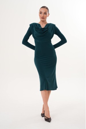 231916 ZÜMRÜT YEŞİL ELBİSE