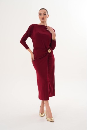 231922 BORDO ELBİSE