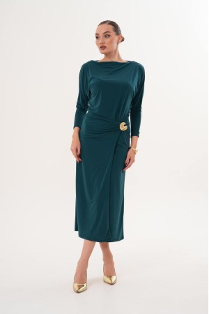 231924 ZÜMRÜT YEŞİL ELBİSE