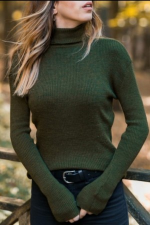 42080 TOPTAN HAKİ KAZAK