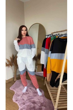 80461 TOPTAN ÇİZGİLİ EŞOFMAN TAKIM