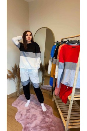 80464 TOPTAN ÇİZGİLİ EŞOFMAN TAKIM