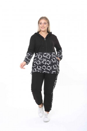 92120 TOPTAN SİYAH EŞOFMAN TAKIM