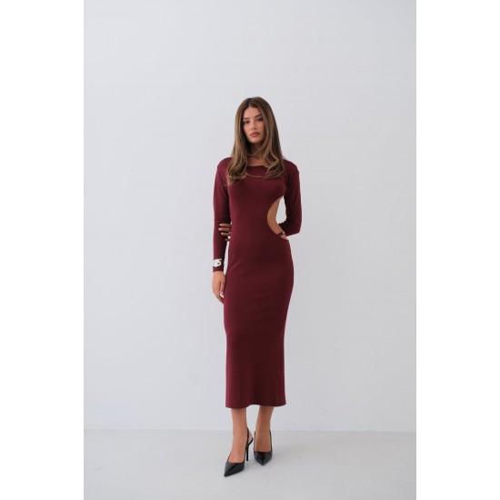 F42912943276215 Burgundy DRESS