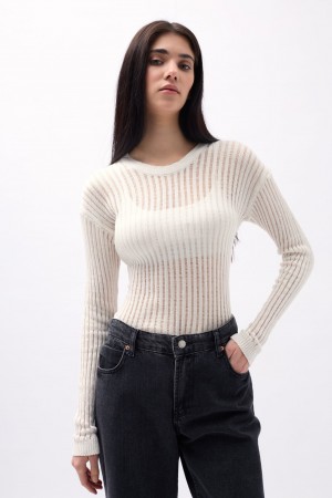 F42913235730615 Ecru BLOUSE