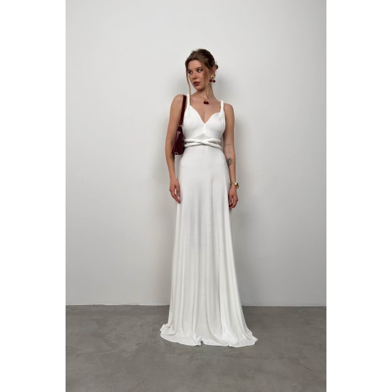 F42913375092919 EKRU ELBİSE