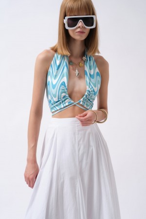 F43287338123447 YEŞİL BLUZ