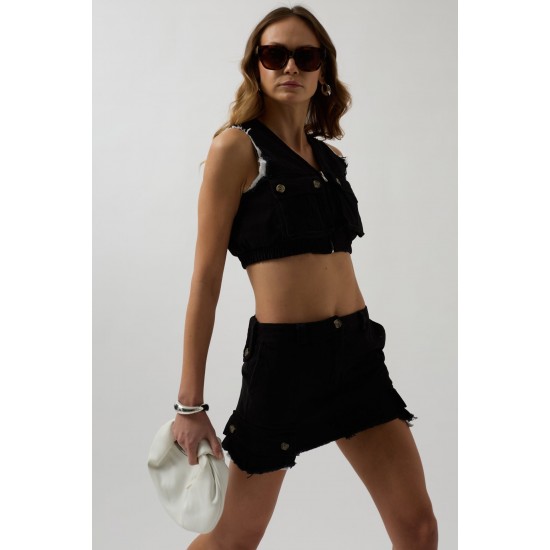 F43287603380407 BLACK WAISTCOAT