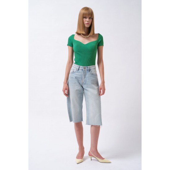 F43287691002039 YEŞİL BLUZ