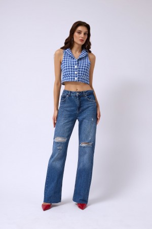 F43287771250871 "SAKS MAVİSİ" WAISTCOAT