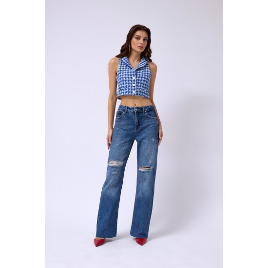 F43287771250871 "SAKS MAVİSİ" WAISTCOAT