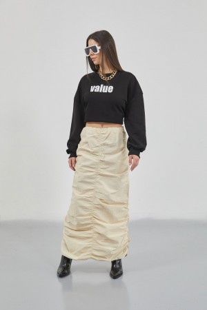 F43287909728439 BEIGE SKIRT