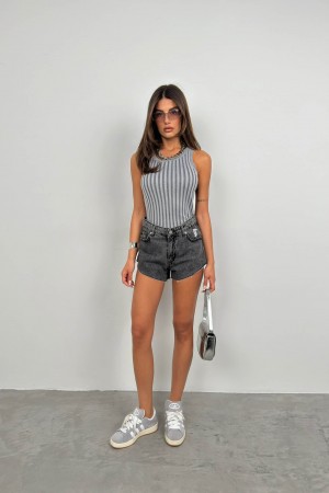 F43287963009207 GRİ BLUZ