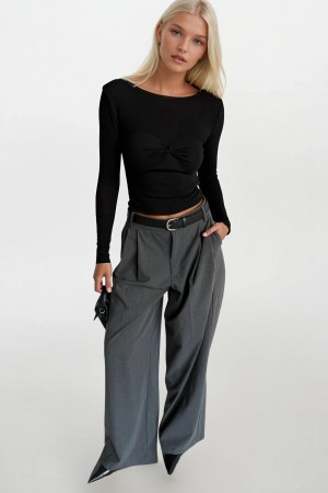 F43288018583735 BLACK BLOUSE