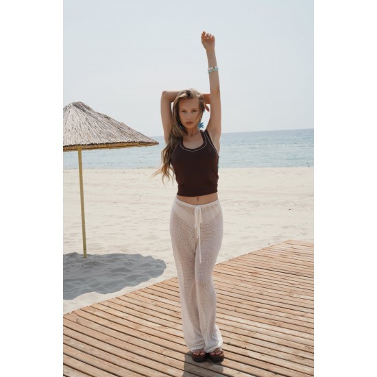 F43288086610103 Ecru TROUSERS