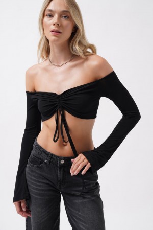 F43385189826743 SİYAH BLUZ