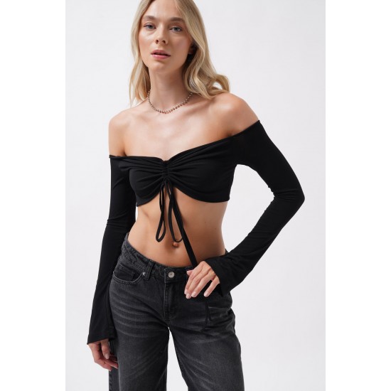 F43385189826743 SİYAH BLUZ