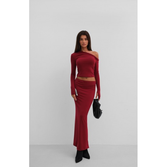 F43579935031479 Burgundy SKIRT