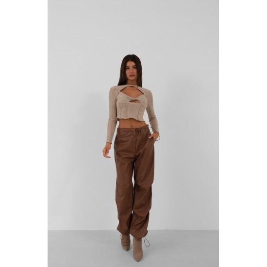 F43647463391415 KAHVERENGİ PANTOLON