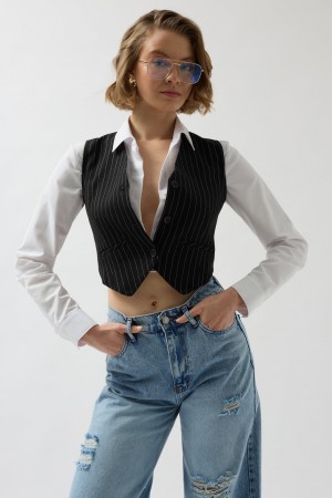 F43751851753655 BLACK WAISTCOAT