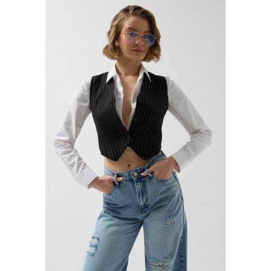 F43751851753655 BLACK WAISTCOAT