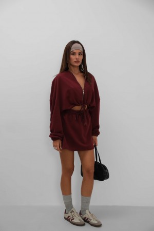 F44033473085623 Burgundy SKIRT