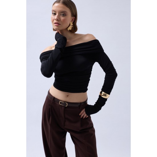 F44295032635575 SİYAH BLUZ