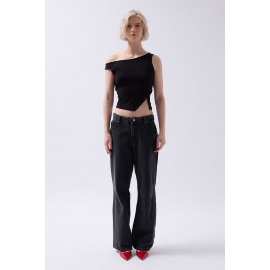 F44402795118775 BLACK BLOUSE