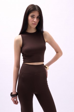 F44423535591607 BROWN BLOUSE