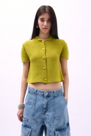 F44423737442487 YEŞİL BLUZ