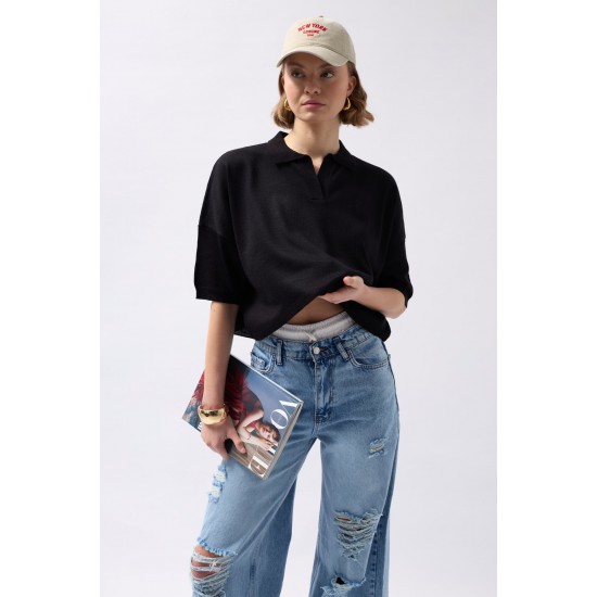 F44450425569463 SİYAH BLUZ