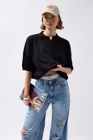 F44450425602231 SİYAH BLUZ