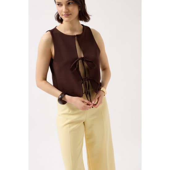 F44677958697143 KAHVERENGİ BLUZ