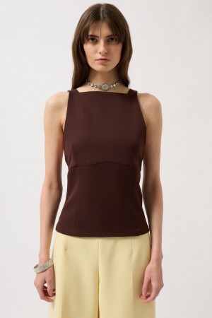 F44764556984503 KAHVERENGİ BLUZ