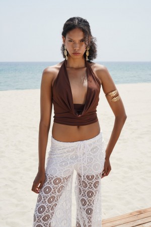 F44765404004535 BROWN BLOUSE