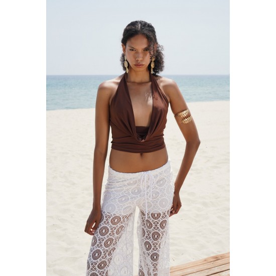 F44765404004535 BROWN BLOUSE