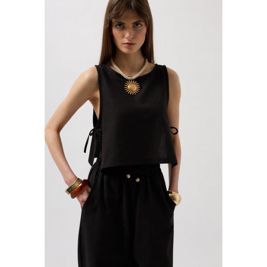 F44833223737527 SİYAH BLUZ