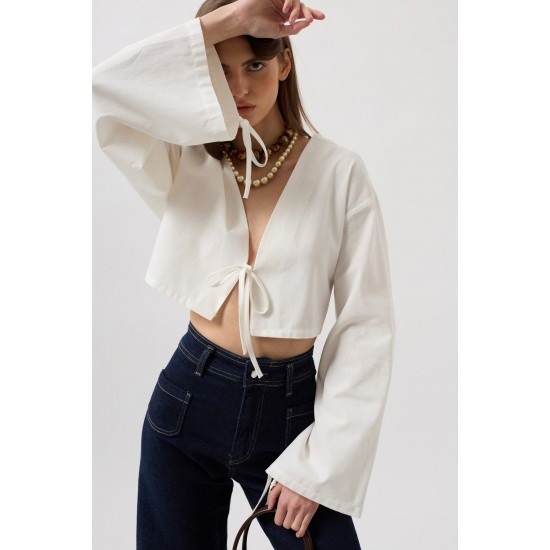 F44848172204215 BEYAZ BLUZ