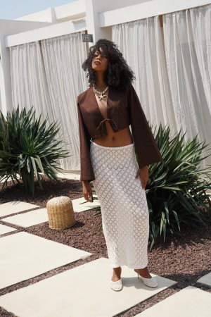 F44848173285559 KAHVERENGİ BLUZ