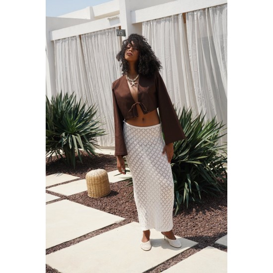 F44848173285559 KAHVERENGİ BLUZ