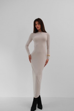 F44852852293815 BEJ ELBİSE