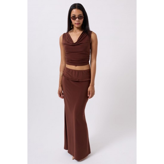 F44909200375991 KAHVERENGİ ETEK