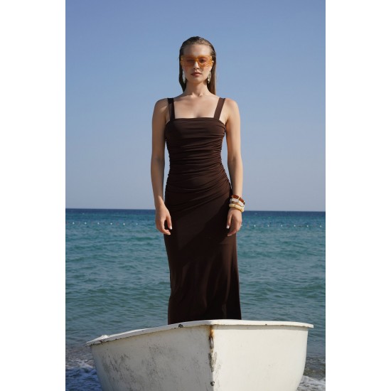 F44909219414199 BROWN DRESS