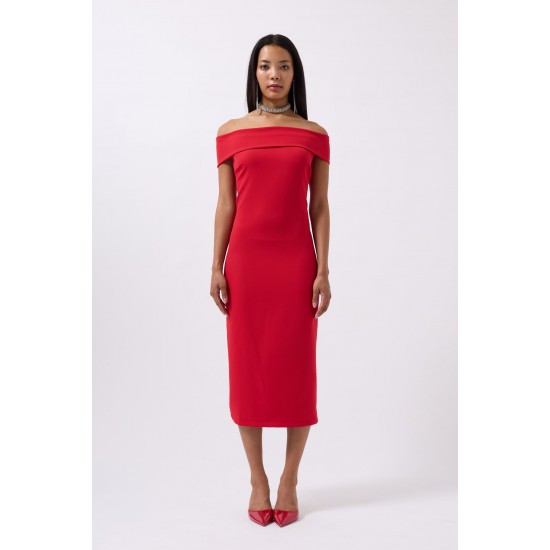 F44909220102327 RED DRESS