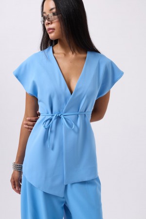 F44913218617527 BLUE WAISTCOAT