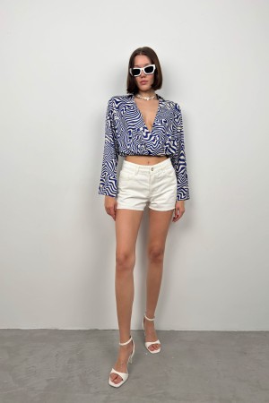 F44923313389751 BLUE BLOUSE