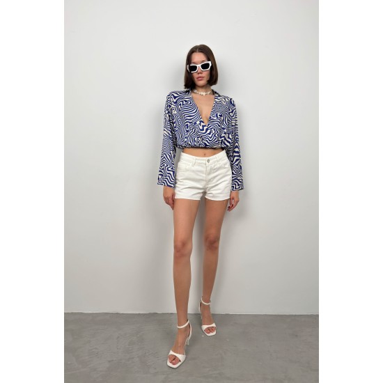 F44923313422519 BLUE BLOUSE