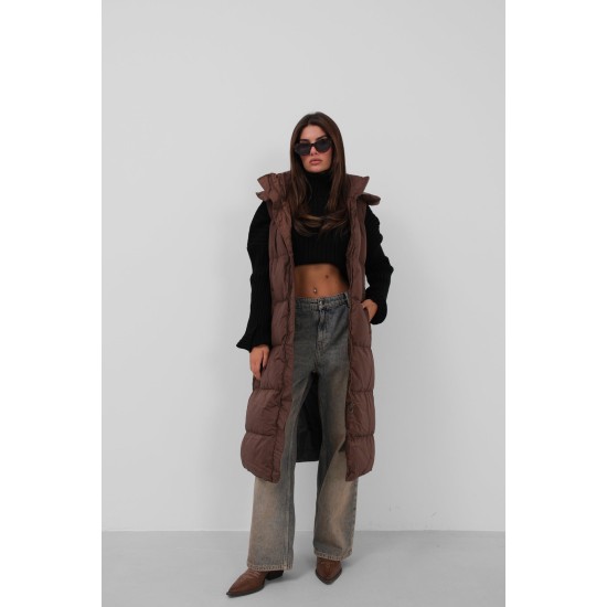 F44923350384823 KAHVERENGİ YELEK