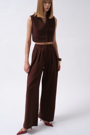 F45098423943351 BROWN TROUSERS