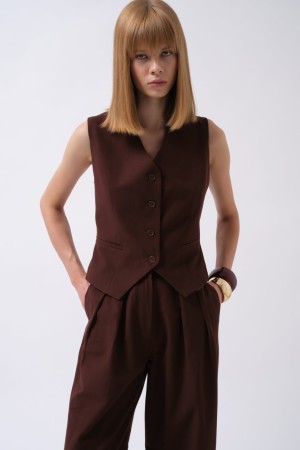 F45098431709367 KAHVERENGİ YELEK